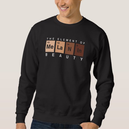 Melanin Shades Periodic Table Stolz African Idea Sweatshirt (Vorderseite)