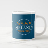 MELANIN-Sieger-Formel-AQUAMARIN-Monogramm Jumbo-Tasse (Rechts)