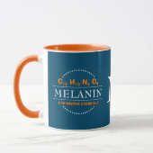 MELANIN-Sieger-Formel-Aquamarin-Monogramm Tasse (Links)