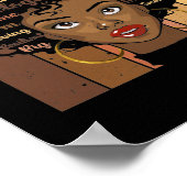 Melanin Social Worker Afro Hair Black History Poster (Ecke)