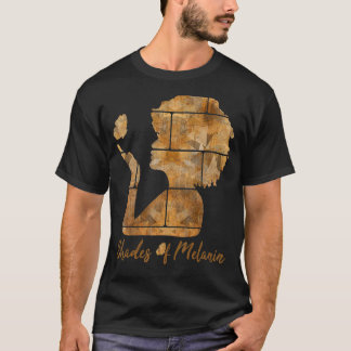 Melanin-Stolz auf schwarzen Hautknochen T-Shirt
