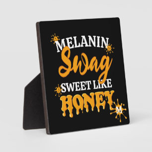 MELANIN Sweet like Honey SWAG Monogram Fotoplatte