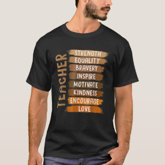 Melanin Teacher Black History Montag Afrikanisch S T-Shirt