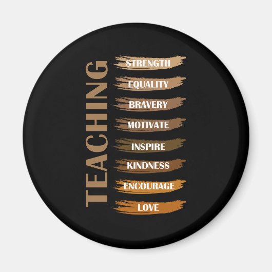 Melanin Teacher Black Power Magnet (Vorne)