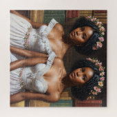 Melanin Twin Sisters Gemini Kunstmuseum Puzzle (Horizontal)