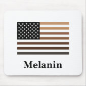 Melanin USA Flag Afrikanisch-Amerikanische Schwarz Mousepad (Vorne)