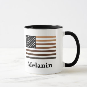 Melanin USA Flag Afroamerikaner Schwarze Geschicht Tasse