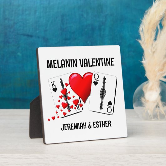 Melanin Valentine BLACK QUEEN KING Fotoplatte