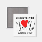 Melanin Valentine BLACK QUEEN KING Magnet (Vorderseite/Rückseite)