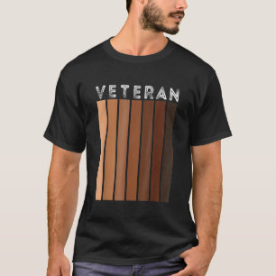Melanin Veteran Afro Woman Veteran Proud Black Que T-Shirt