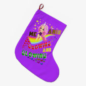 Melanin wächst und bläst großer weihnachtsstrumpf (Vorderansicht (hängend))