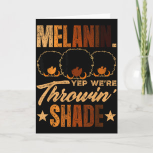 Melanin warf Schatten Black History Month Frau Karte