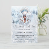 Melanin Winter Märchenportal der Prinzessin verzau Einladung (Stehend Vorderseite)