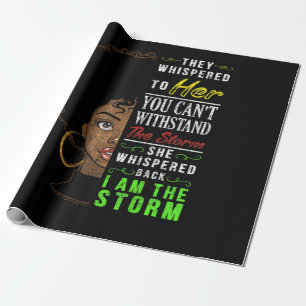 Melanin Women African American Pride Black History Geschenkpapier