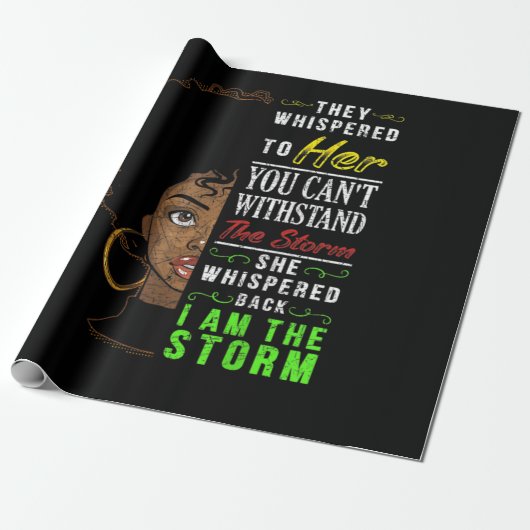 Melanin Women African American Pride Black History Geschenkpapier (Ungerollt)