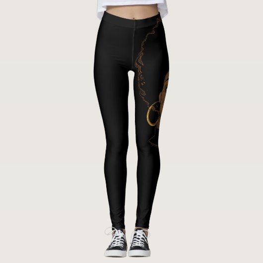 Melanin Women African American Pride Black History Leggings (Vorderseite)