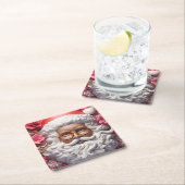 Melanin Xmas Black Christmas Sant Claus Bruh Sista Rechteckiger Pappuntersetzer (Vor Ort)