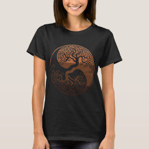 Melanin Yin Yang Tree Life Black History BLM Zen B T-Shirt