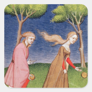 Melanion-Rennen gegen Atalanta Quadratischer Aufkleber