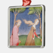 Melanion Rennen gegen Atalanta Silbernes Ornament (Links)