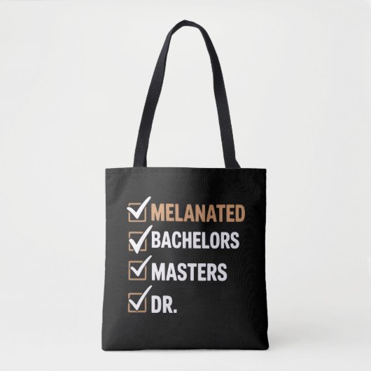 Melanisierte Doktorats-Abschlussfeier PhD EDD Bach Tasche (Vorderseite)