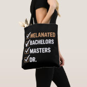 Melanisierte Doktorats-Abschlussfeier PhD EDD Bach Tasche (Von Nahem)
