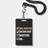 Melanisierte Promotion Abschluss PhD EDD Bachelor Ausweis (Vorderseite mit Lanyard)