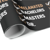 Melanisierte Promotion Abschluss PhD EDD Bachelor Geschenkpapier (Rolleneckpunkt)