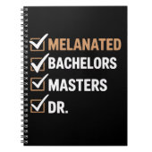 Melanisierte Promotion Graduation PhD EDD Bachelor Notizblock (Vorderseite)