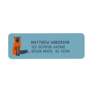 Melanistische Fox Animal Liebhaber Rücksendeadress