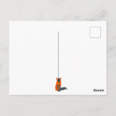 Melanistisches Fox-Tier liebt benutzerdefinierte M Postkarte (Rückseite)