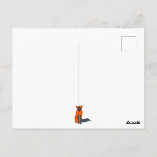 Melanistisches Fox-Tier liebt benutzerdefinierte M Postkarte (Rückseite)