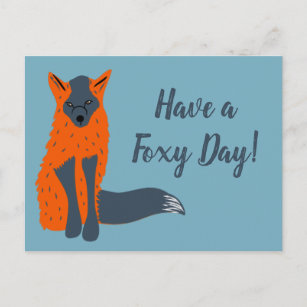 Melanistisches Fox-Tier liebt benutzerdefinierte M Postkarte