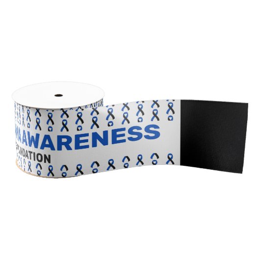 Melanom Awareness Pattern Ribbon Ripsband (Spule)