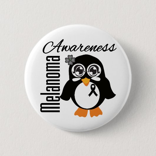 Melanom Awareness Penguin Button (Vorderseite)