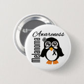 Melanom Awareness Penguin Button (Vorne & Hinten)