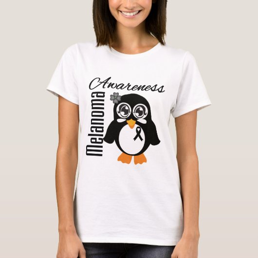 Melanom Awareness Penguin T-Shirt (Vorderseite)