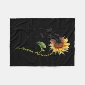 Melanom Awareness Sonnenblumen Shirt Fleecedecke (Vorderseite (Horizontal))
