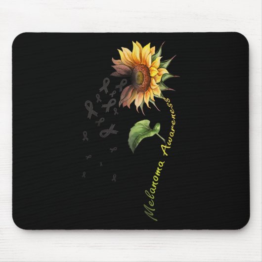 Melanom Awareness Sonnenblumen Shirt Mousepad (Vorne)
