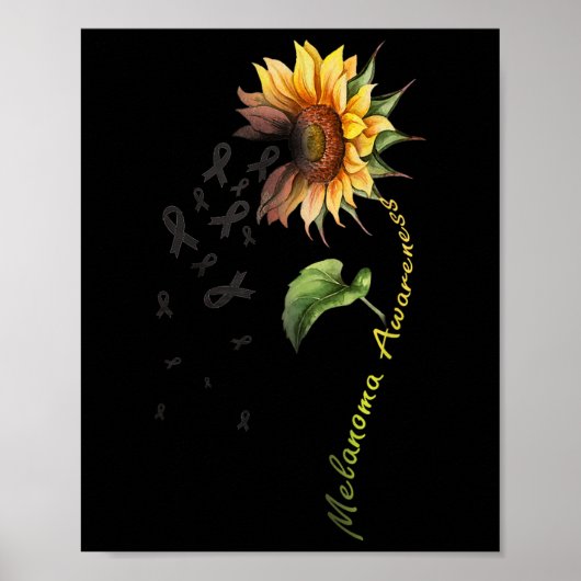 Melanom Awareness Sonnenblumen Shirt Poster (Vorne)
