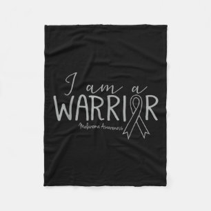 Melanom Bewusstsein Hautkrebs Ich bin ein Krieger Fleecedecke