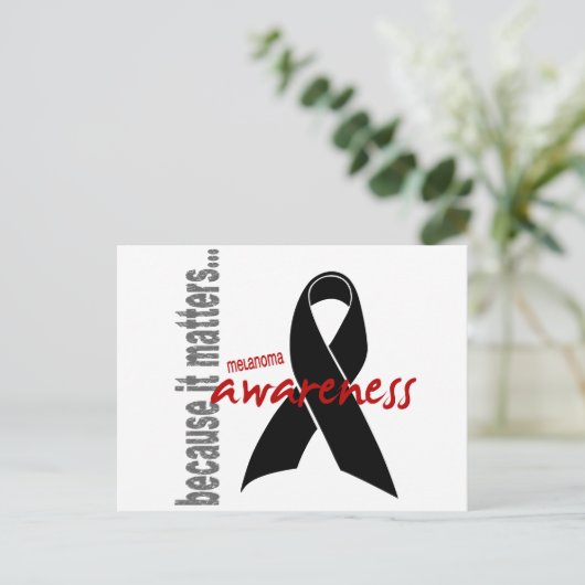 Melanom-Bewusstsein Postkarte (Stehend Vorderseite)