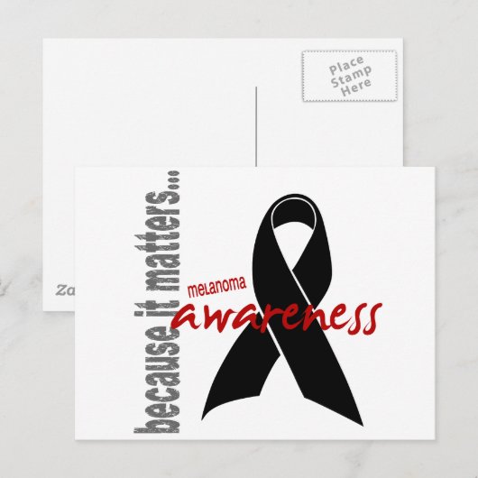 Melanom-Bewusstsein Postkarte (Vorne/Hinten)