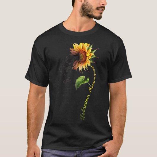 Melanom-Bewusstsein Sonnenblume T-Shirt (Vorderseite)