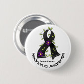 Melanom BLUMEN-BAND 1 Button (Vorne & Hinten)