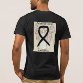Melanom Cancer Awareness Ribbon Angel Custom T-Shi T-Shirt (Rückseite)