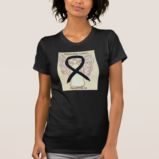 Melanom Cancer Awareness Ribbon Angel Shirt (Vorderseite)