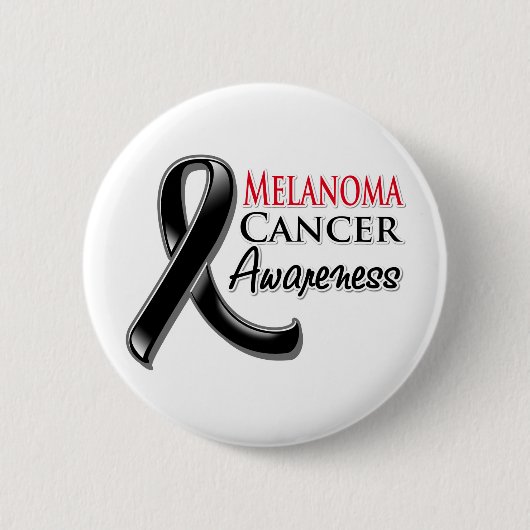 Melanom Cancer Awareness Ribbon Button (Vorderseite)