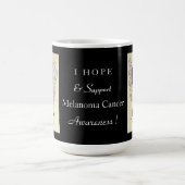 Melanom Cancer Awareness Ribbon Engel Custom Tasse (Mittel)