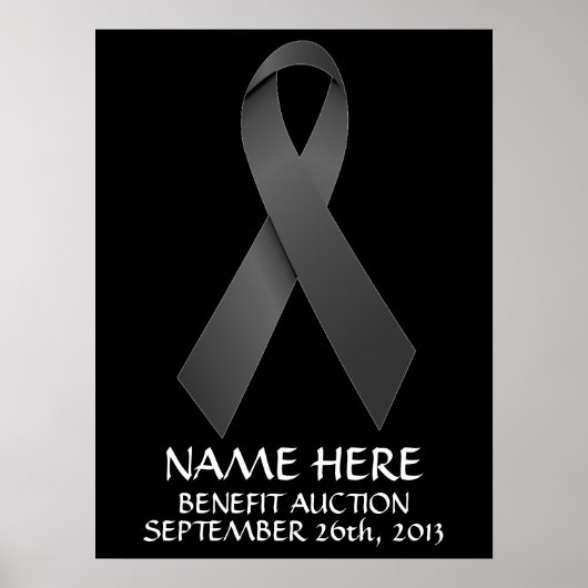 Melanom Cancer Benefit Auction Ribbon Poster (Vorne)
